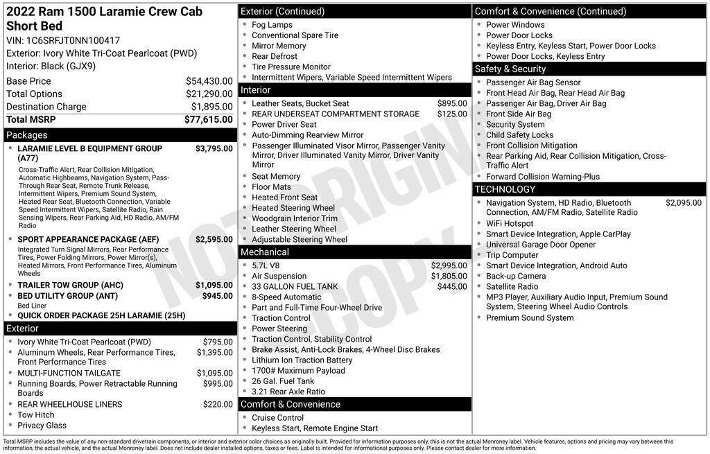 ram ram 1500 pickup 2022 1C6SRFJT0NN100417 image ram ram 1500 pickup 2022 1C6SRFJT0NN100417 image